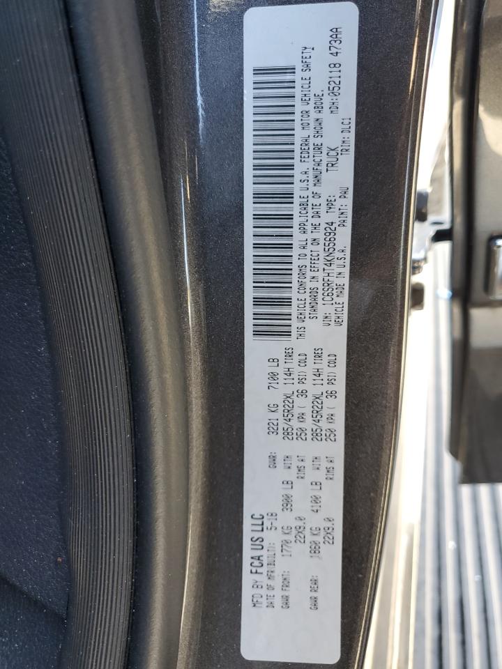 2019 Ram 1500 Limited VIN: 1C6SRFHT4KN556924 Lot: 82141335