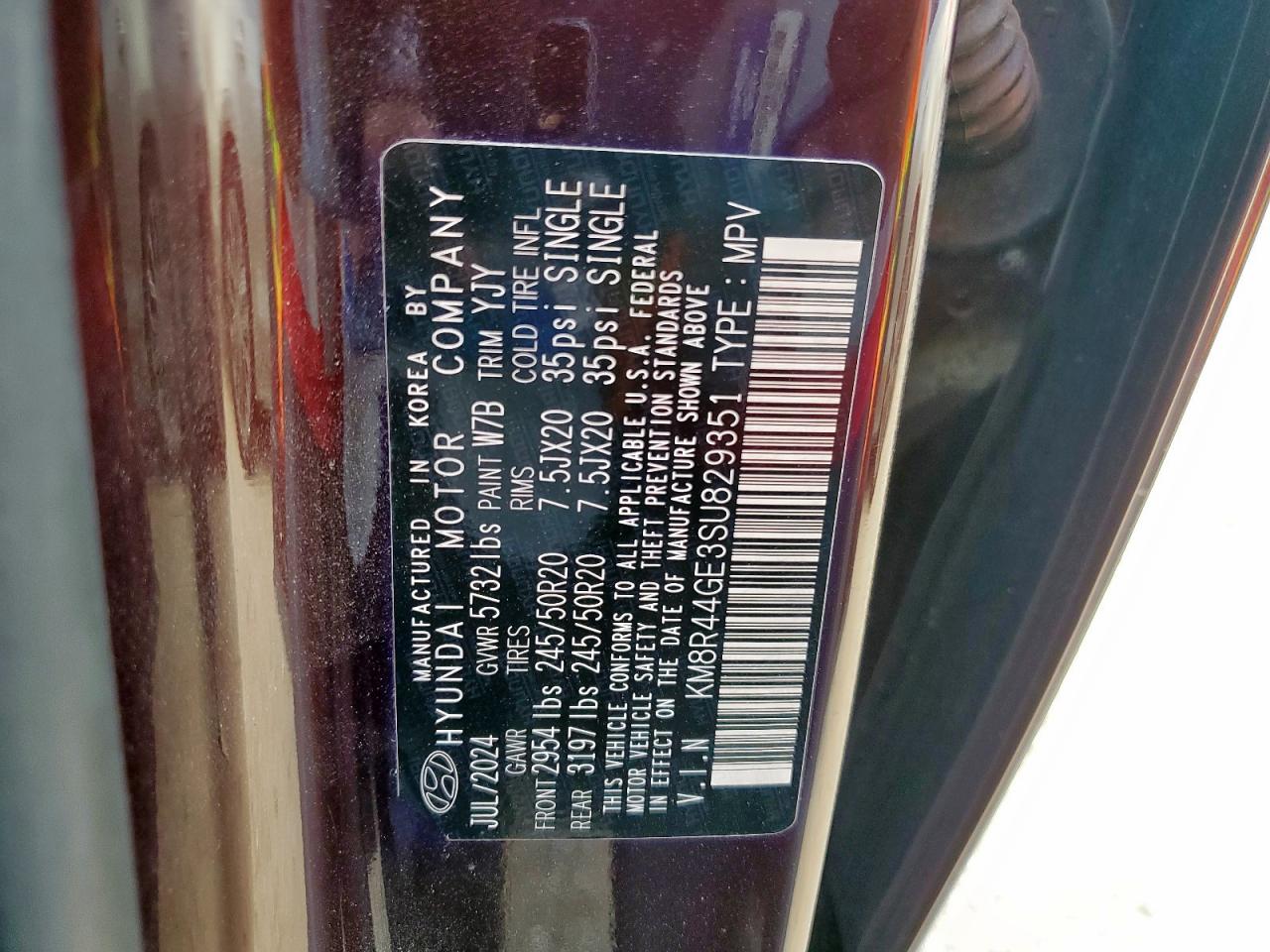 2025 Hyundai Palisade Sel Premium VIN: KM8R44GE3SU829351 Lot: 83804755