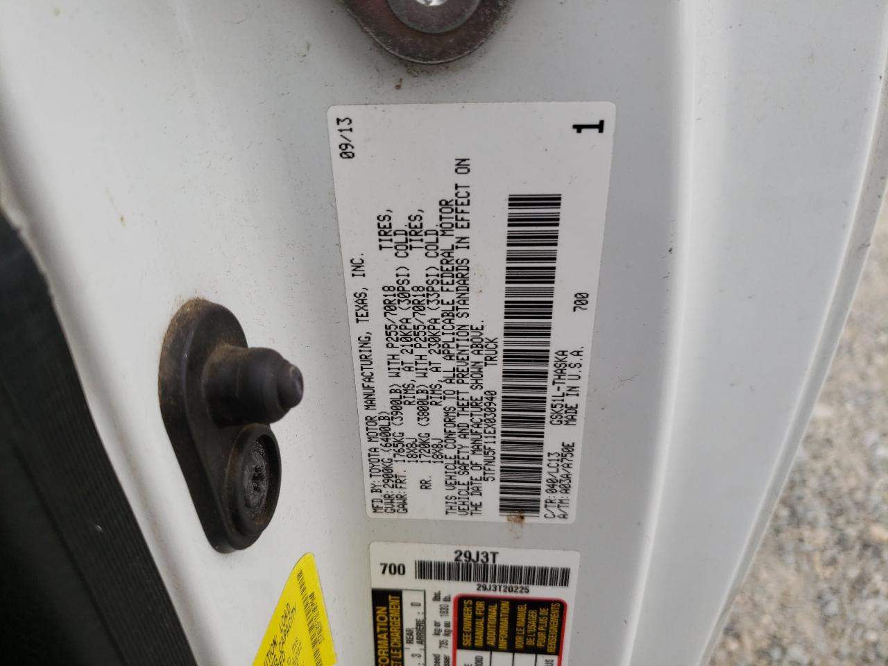 2014 Toyota Tundra Sr VIN: 5TFNU5F11EX030940 Lot: 81882095