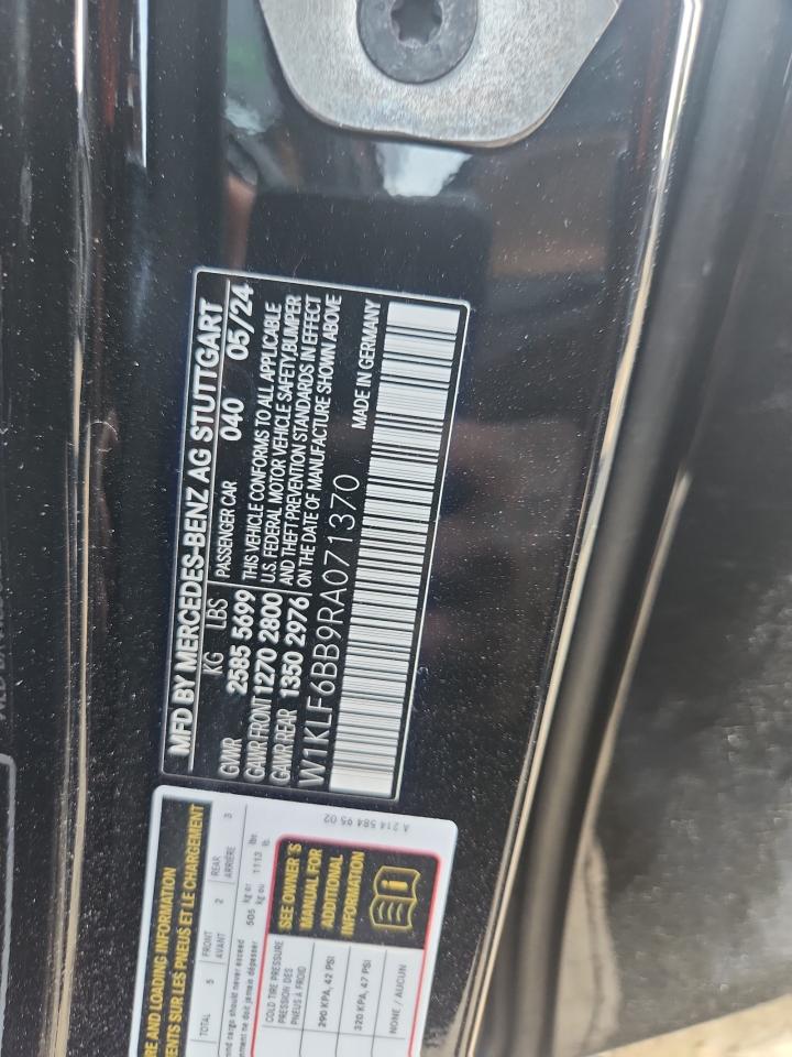 2024 Mercedes-Benz E 450 4Matic VIN: W1KLF6BB9RA071370 Lot: 80963475