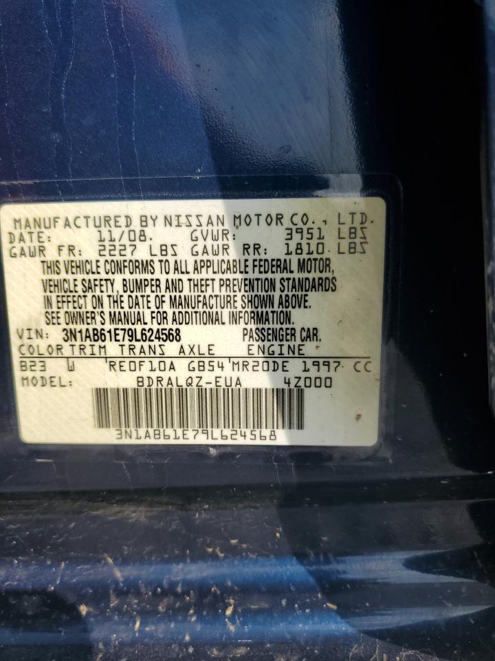 2009 Nissan Sentra 2.0 VIN: 3N1AB61E79L624568 Lot: 80552735