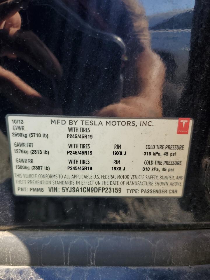 2013 Tesla Model S VIN: 5YJSA1CN9DFP23159 Lot: 80924955
