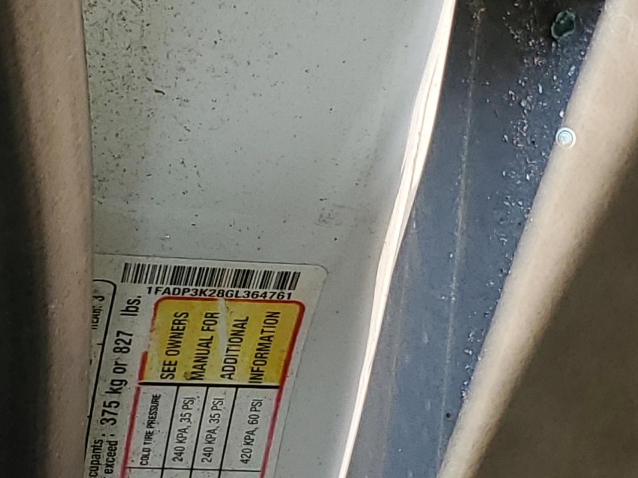 2016 Ford Focus Se VIN: 1FADP3K28GL364761 Lot: 81346315