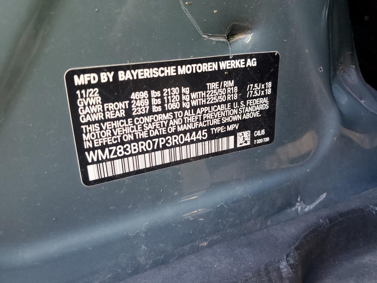 2023 Mini Cooper S Countryman All4 VIN: WMZ83BR07P3R04445 Lot: 80671785