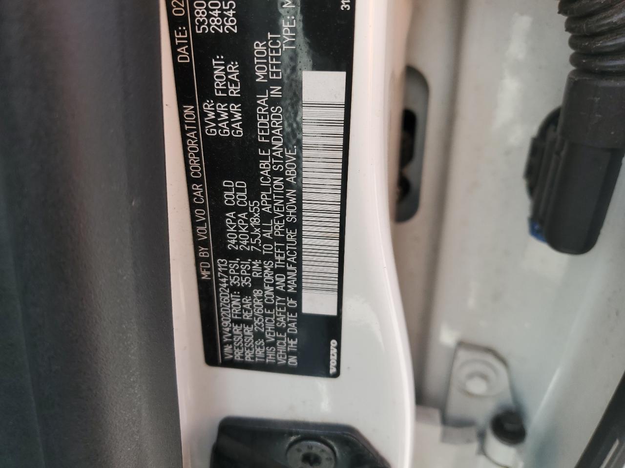 2013 Volvo Xc60 T6 VIN: YV4902DZ6D2447113 Lot: 70772095