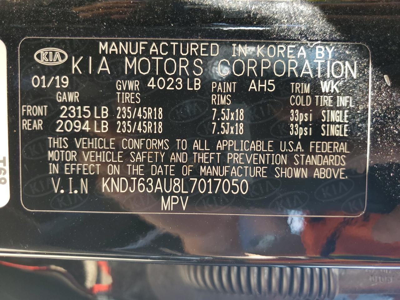 2020 Kia Soul Gt Line VIN: KNDJ63AU8L7017050 Lot: 80217855