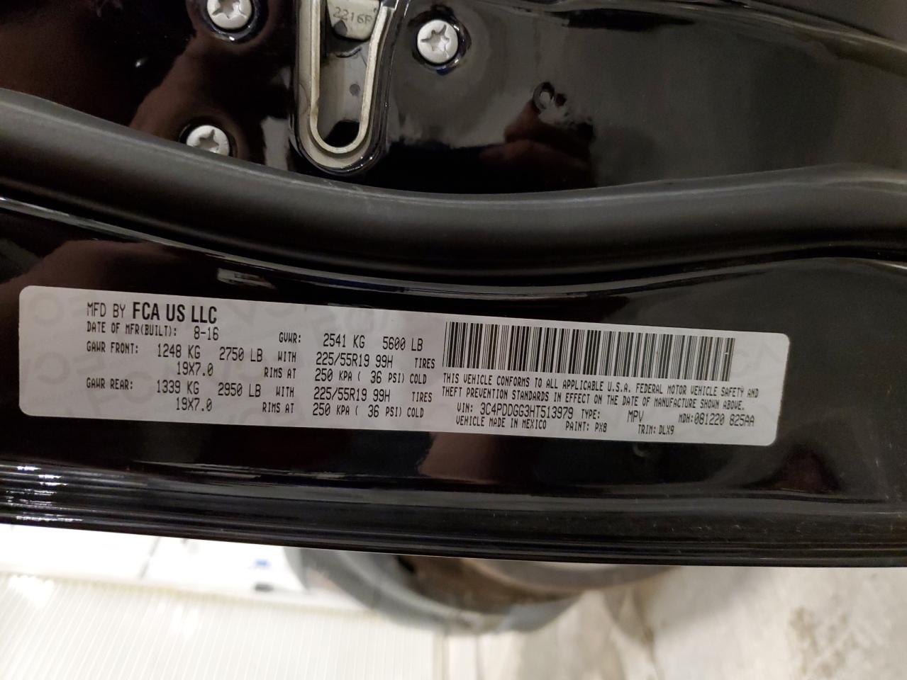 2017 Dodge Journey Crossroad VIN: 3C4PDDGG3HT513979 Lot: 81707625