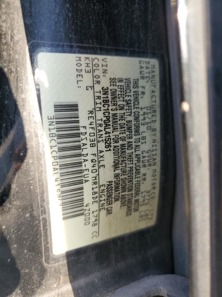 2010 Nissan Versa S VIN: 3N1BC1CP0AL415261 Lot: 81632665