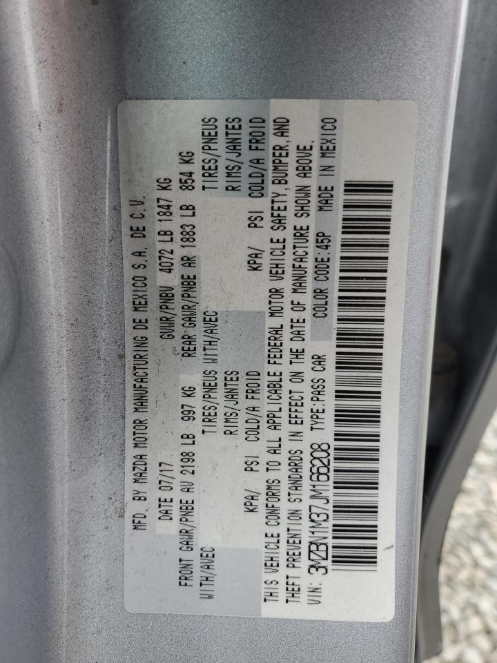 2018 Mazda 3 Grand Touring VIN: 3MZBN1M37JM166208 Lot: 84598115