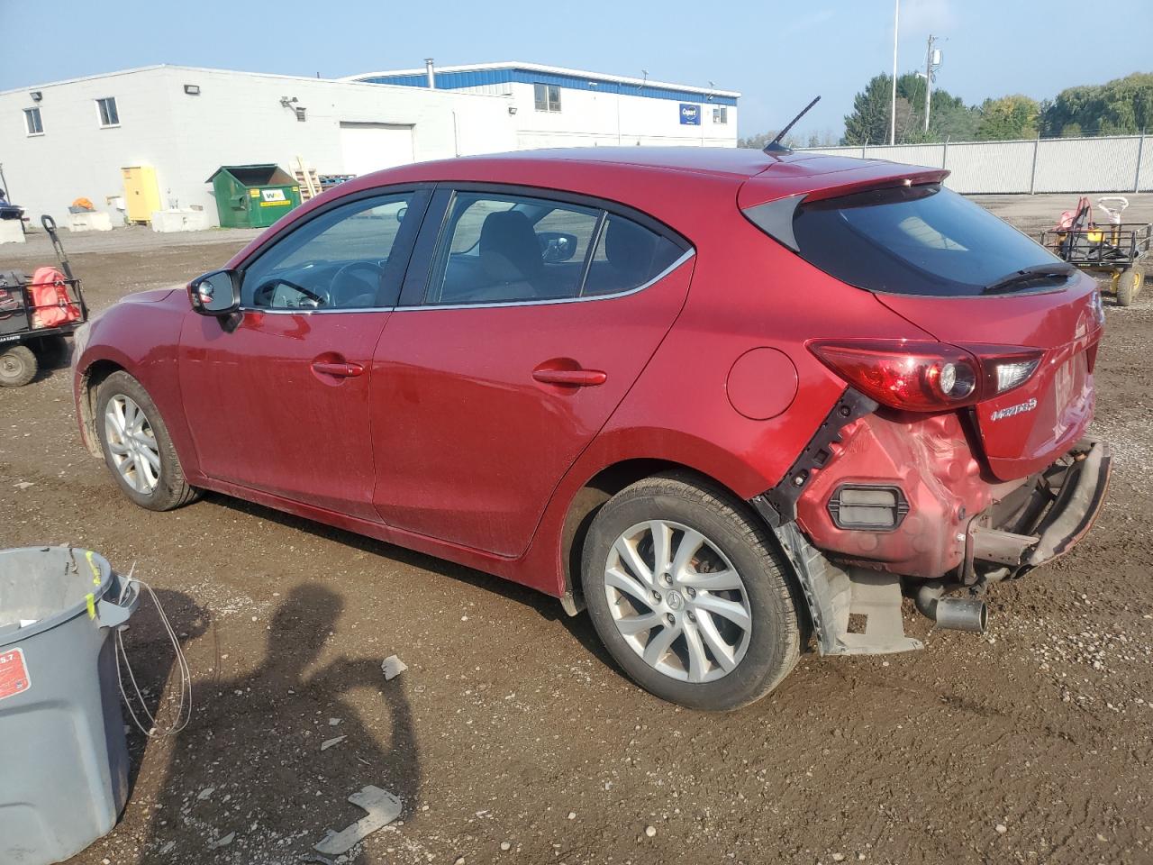 2014 Mazda 3 Touring red hatchback gasoline JM1BM1L79E1134230 photo #3