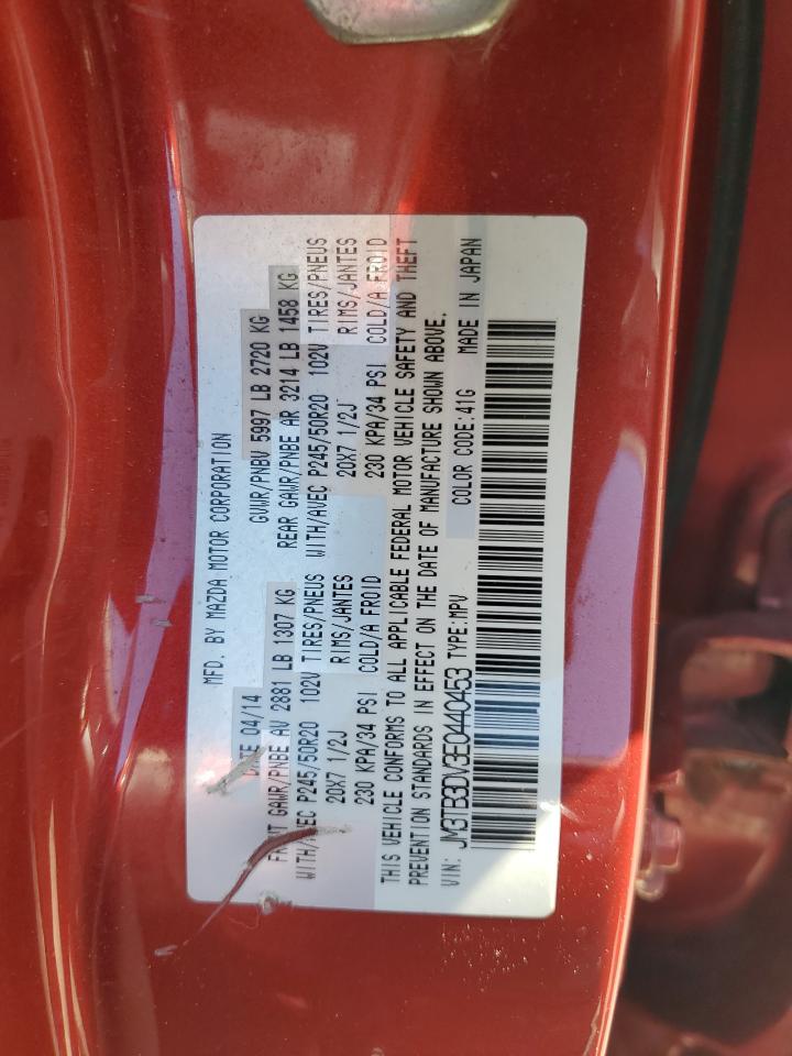 2014 Mazda Cx-9 Grand Touring VIN: JM3TB3DV3E0440453 Lot: 72074575