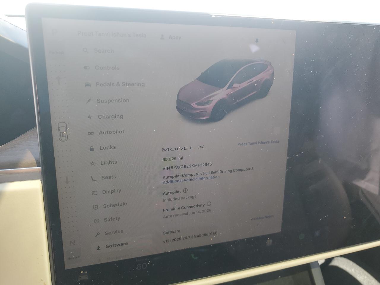 2021 Tesla Model X VIN: 5YJXCBE5XMF326451 Lot: 80110565
