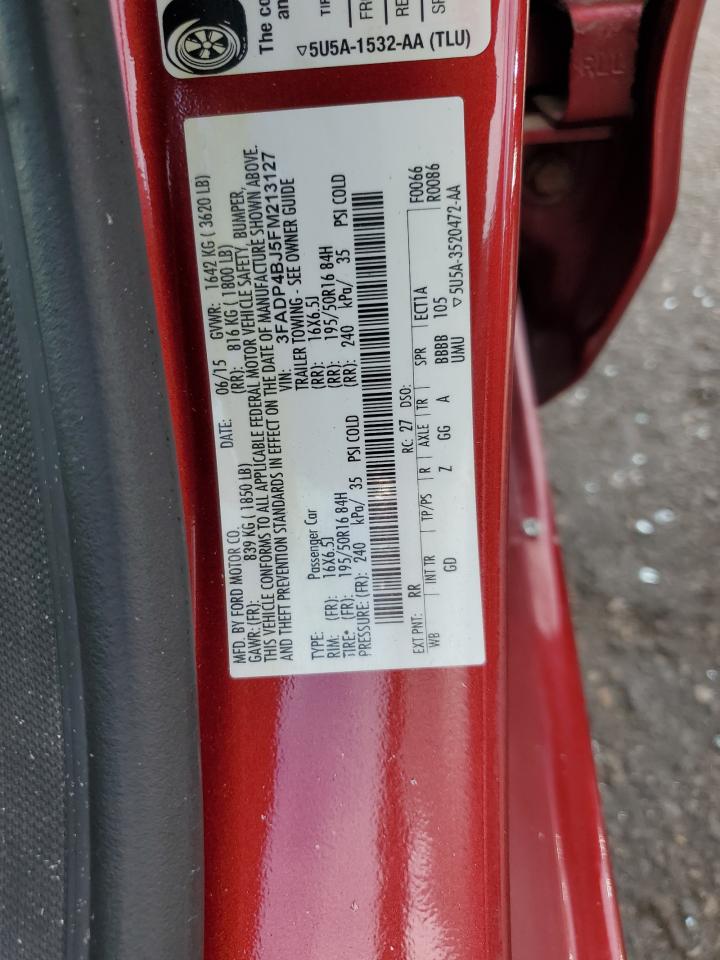 2015 Ford Fiesta Se VIN: 3FADP4BJ5FM213127 Lot: 81693535