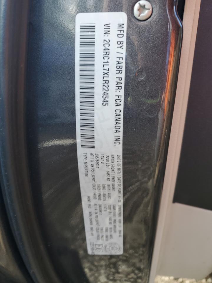 2020 Chrysler Pacifica Hybrid Touring L VIN: 2C4RC1L7XLR224545 Lot: 83856415