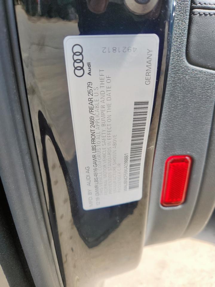 2019 Audi A5 Premium Plus VIN: WAUBNCF56KA098881 Lot: 82158995