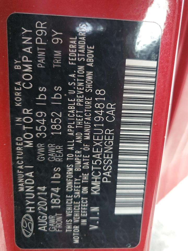 2014 Hyundai Accent Gls VIN: KMHCT5AEXEU194818 Lot: 84002605