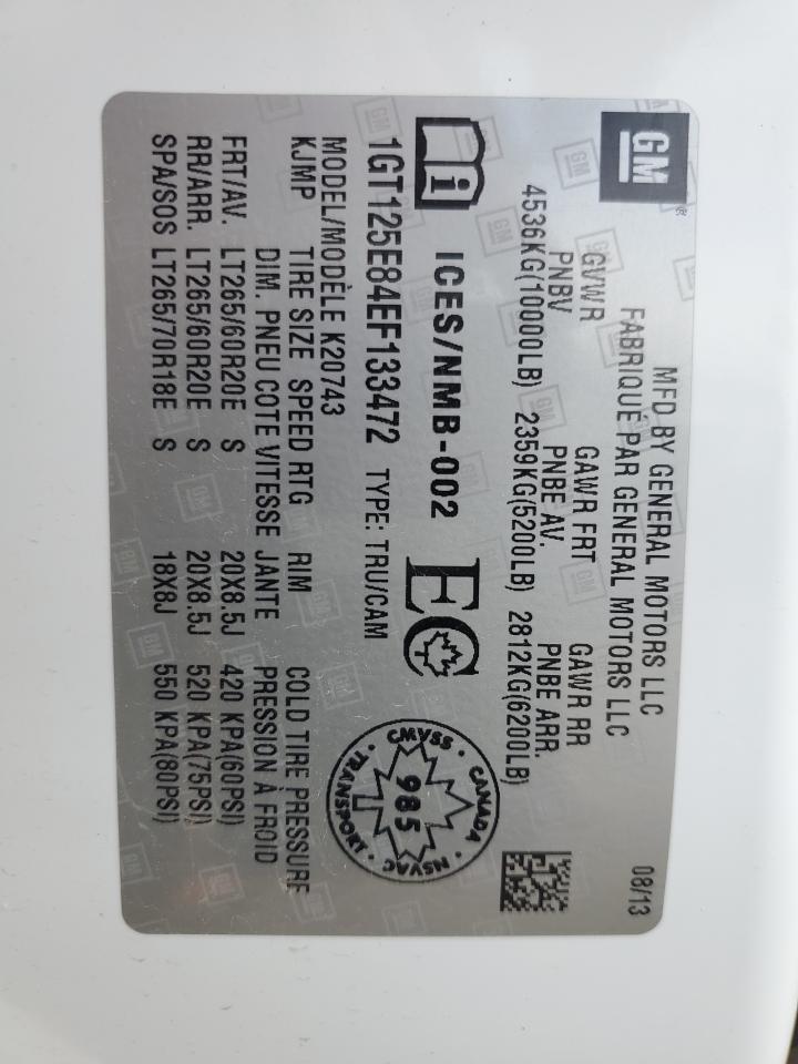 2014 GMC Sierra K2500 Denali VIN: 1GT125E84EF133472 Lot: 84477625