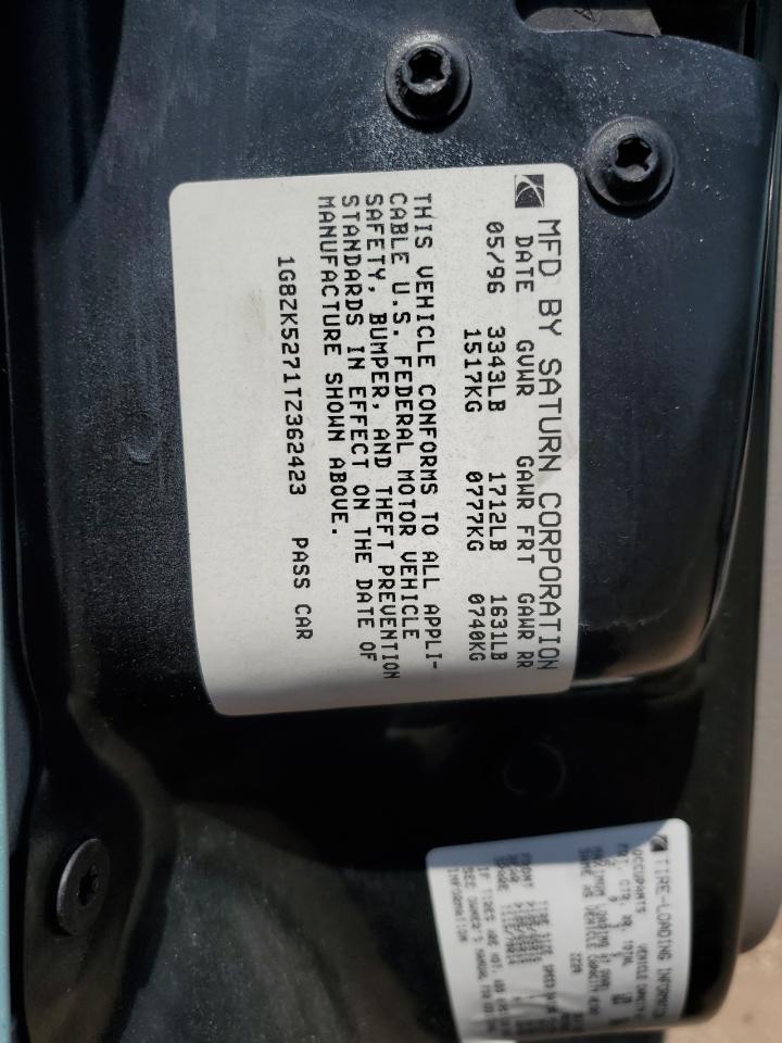 1996 Saturn Sl2 VIN: 1G8ZK5271TZ362423 Lot: 71077975