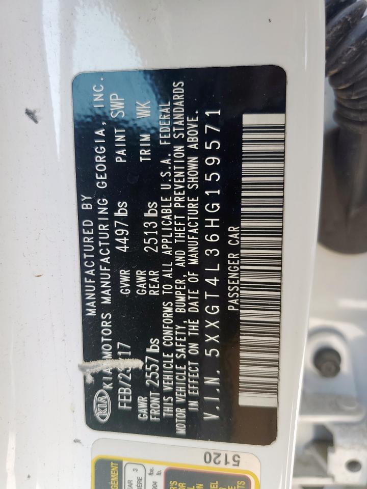 2017 Kia Optima Lx VIN: 5XXGT4L36HG159571 Lot: 80284215