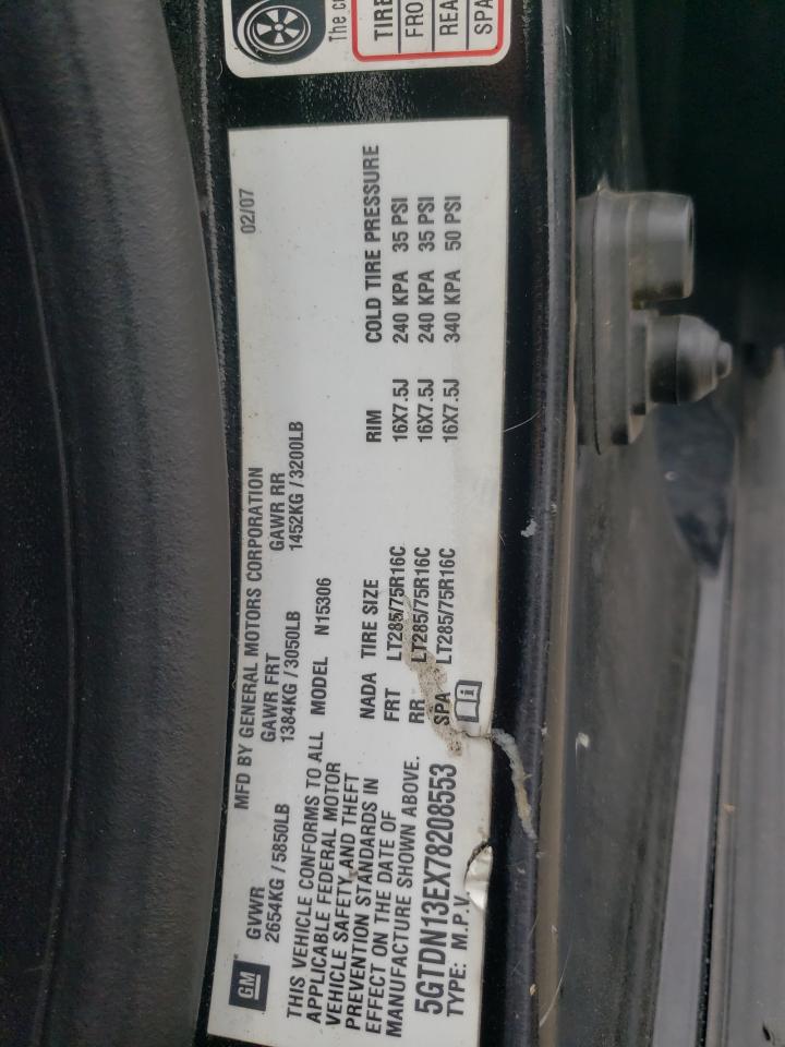 2007 Hummer H3 VIN: 5GTDN13EX78208553 Lot: 82051975