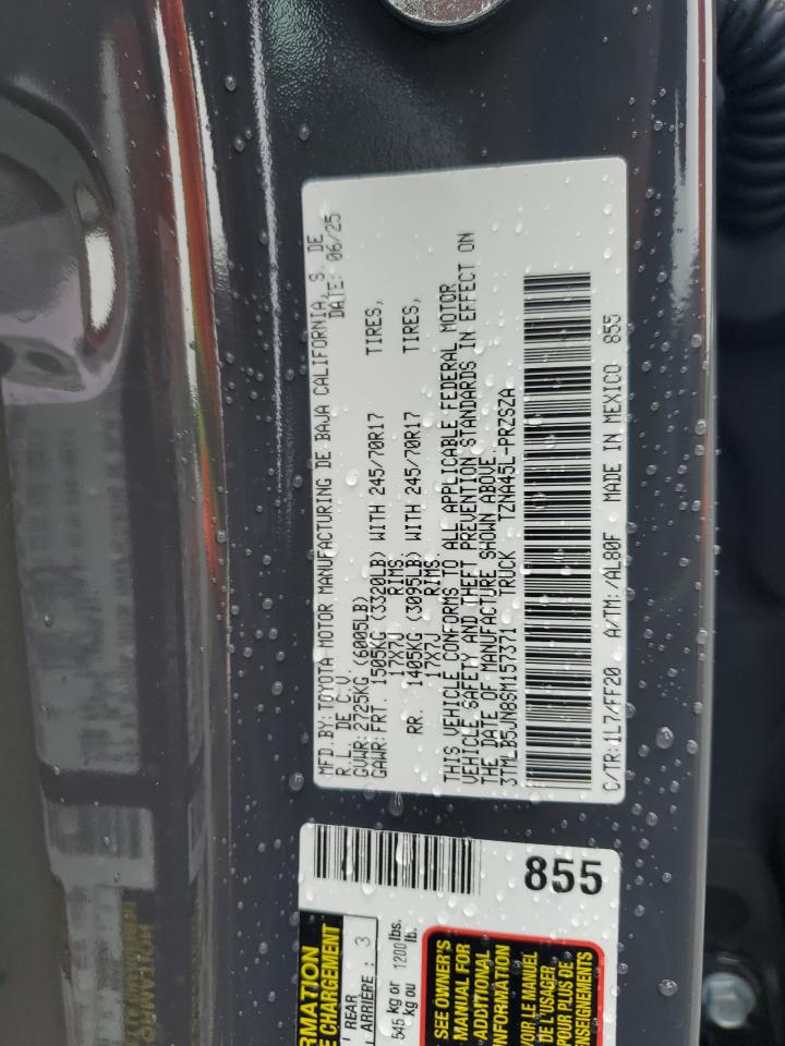 2025 Toyota Tacoma Double Cab VIN: 3TMLB5JN8SM157371 Lot: 83874125