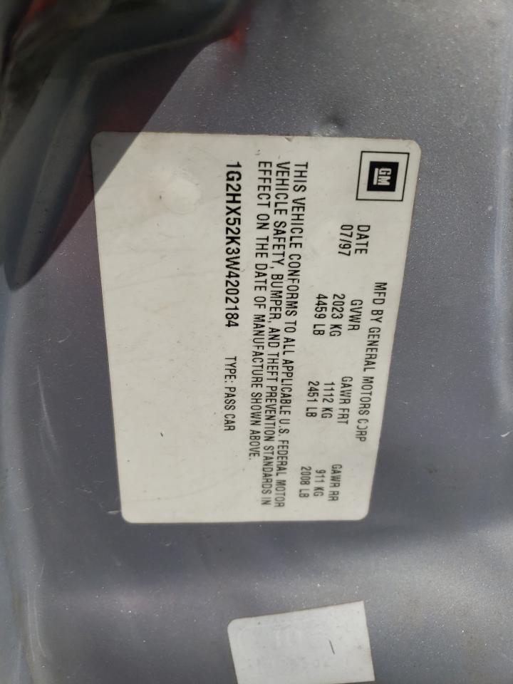 1998 Pontiac Bonneville Se VIN: 1G2HX52K3W4202184 Lot: 71467565