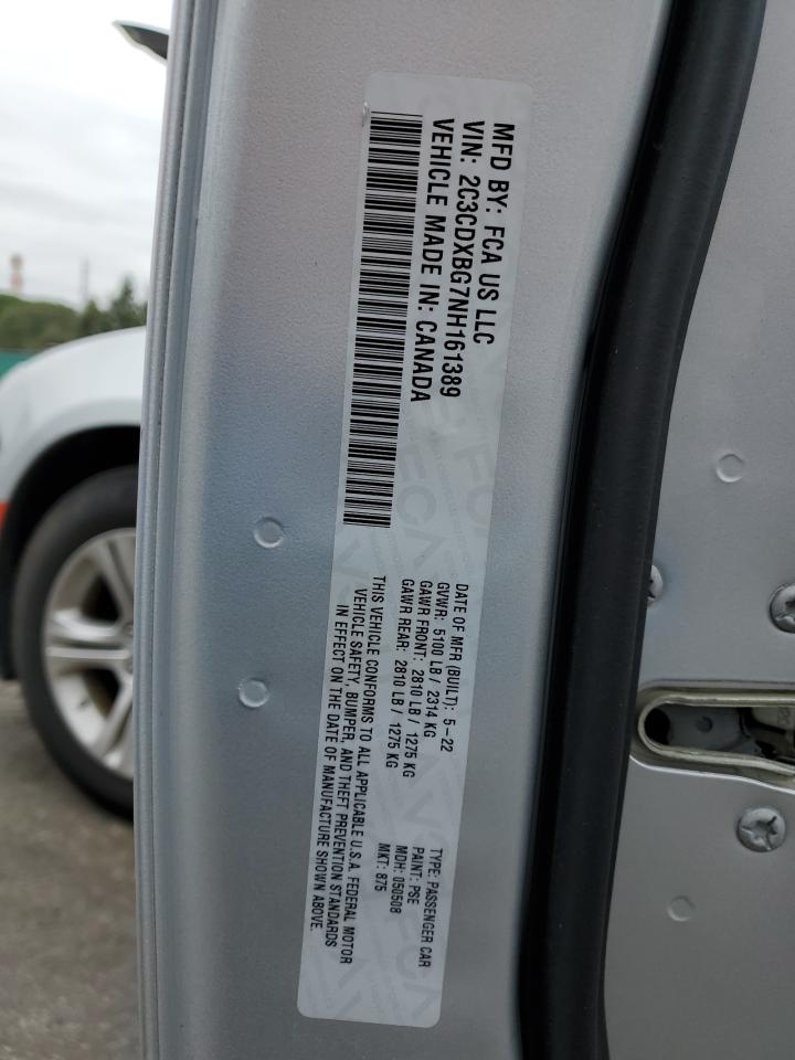 2022 Dodge Charger Sxt VIN: 2C3CDXBG7NH161389 Lot: 71915465