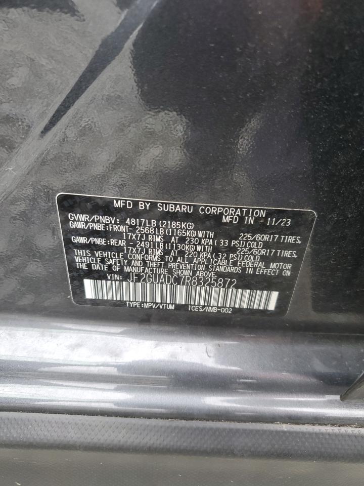 2024 Subaru Crosstrek Premium VIN: JF2GUADC7R8325872 Lot: 80017615