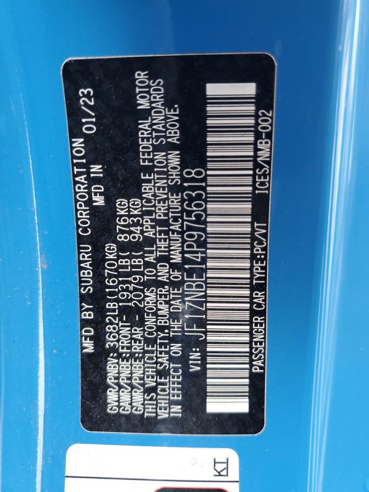 2023 Toyota Gr 86 Premium VIN: JF1ZNBE14P9756318 Lot: 81400145