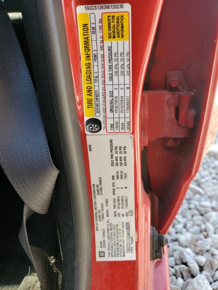 2009 Chevrolet Colorado VIN: 1GCCS139398120235 Lot: 84699685