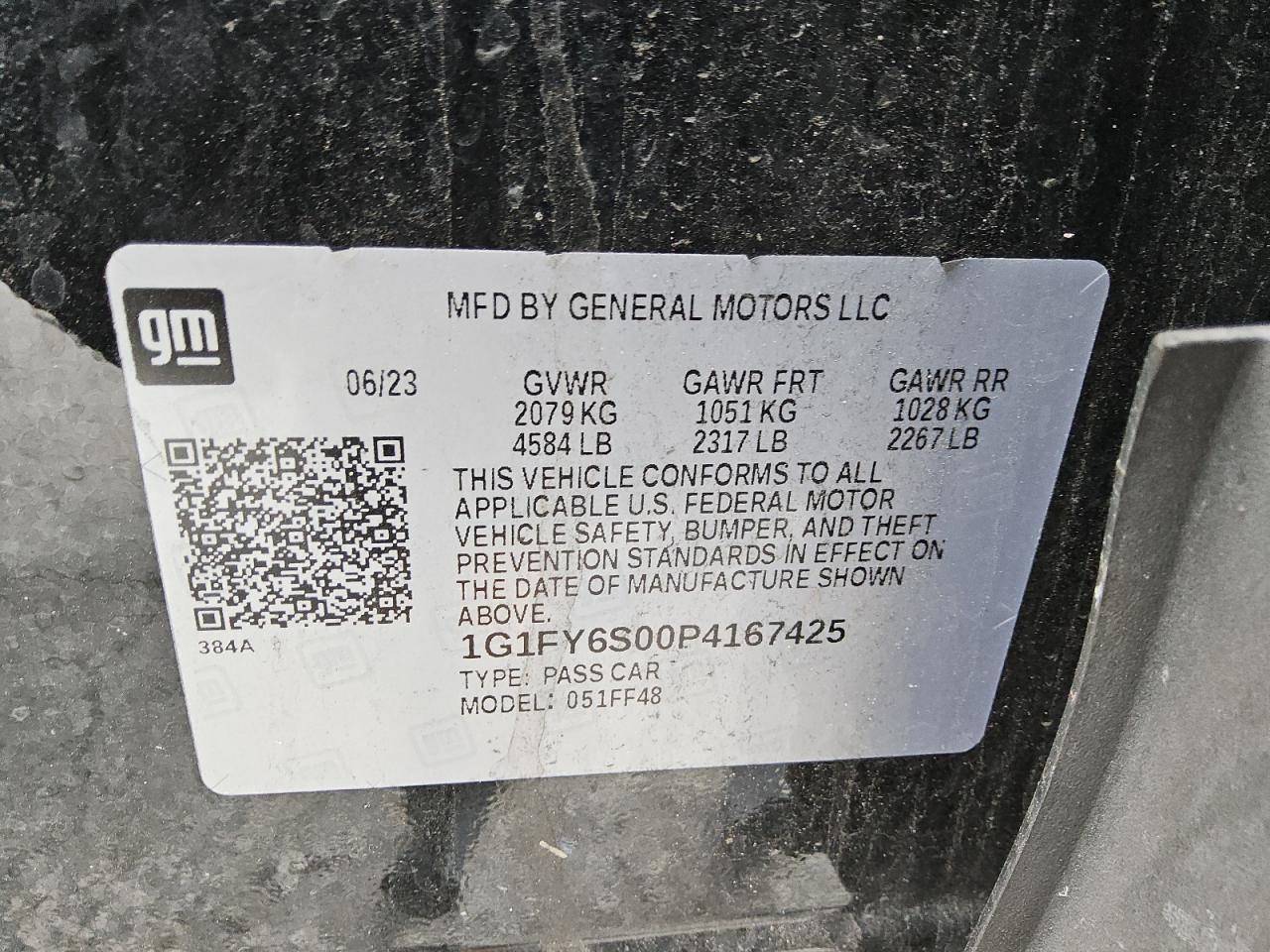 2023 Chevrolet Bolt Euv Lt VIN: 1G1FY6S00P4167425 Lot: 71438295