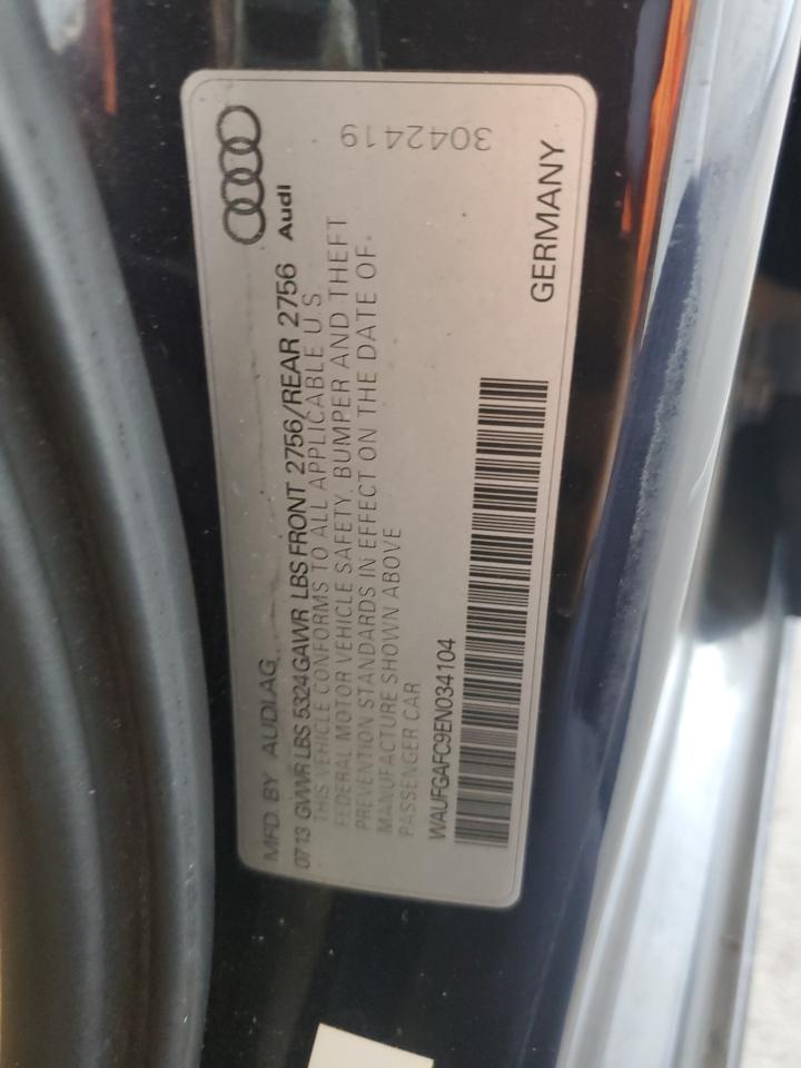 2014 Audi A6 Premium Plus VIN: WAUFGAFC9EN034104 Lot: 84415485