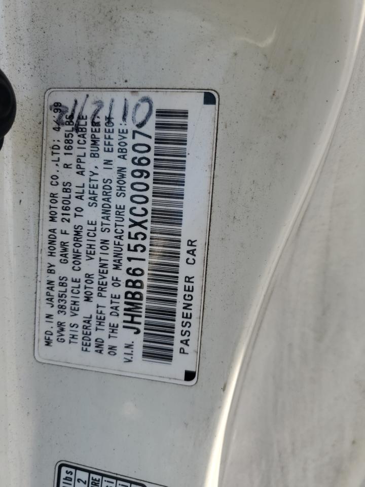 1999 Honda Prelude Sh VIN: JHMBB6155XC009607 Lot: 81367405