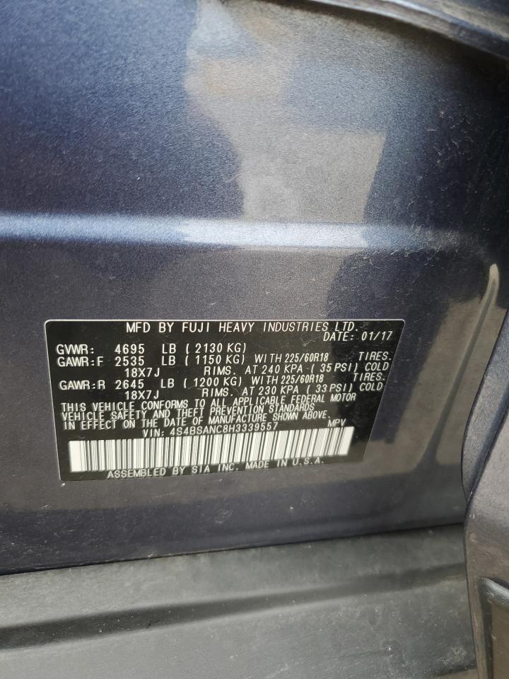 2017 Subaru Outback 2.5I Limited VIN: 4S4BSANC8H3339557 Lot: 81963825