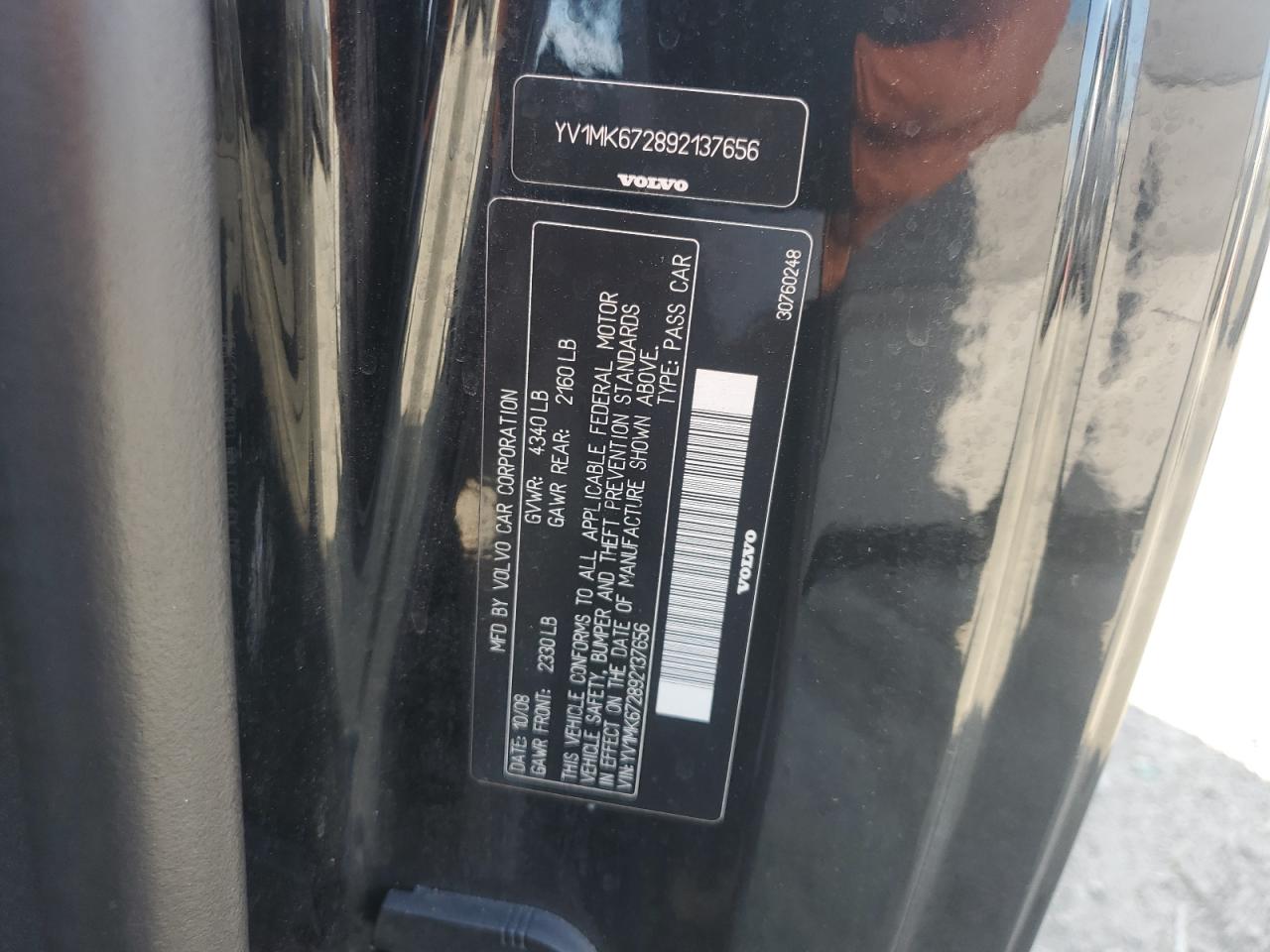 2009 Volvo C30 T5 VIN: YV1MK672892137656 Lot: 81734795