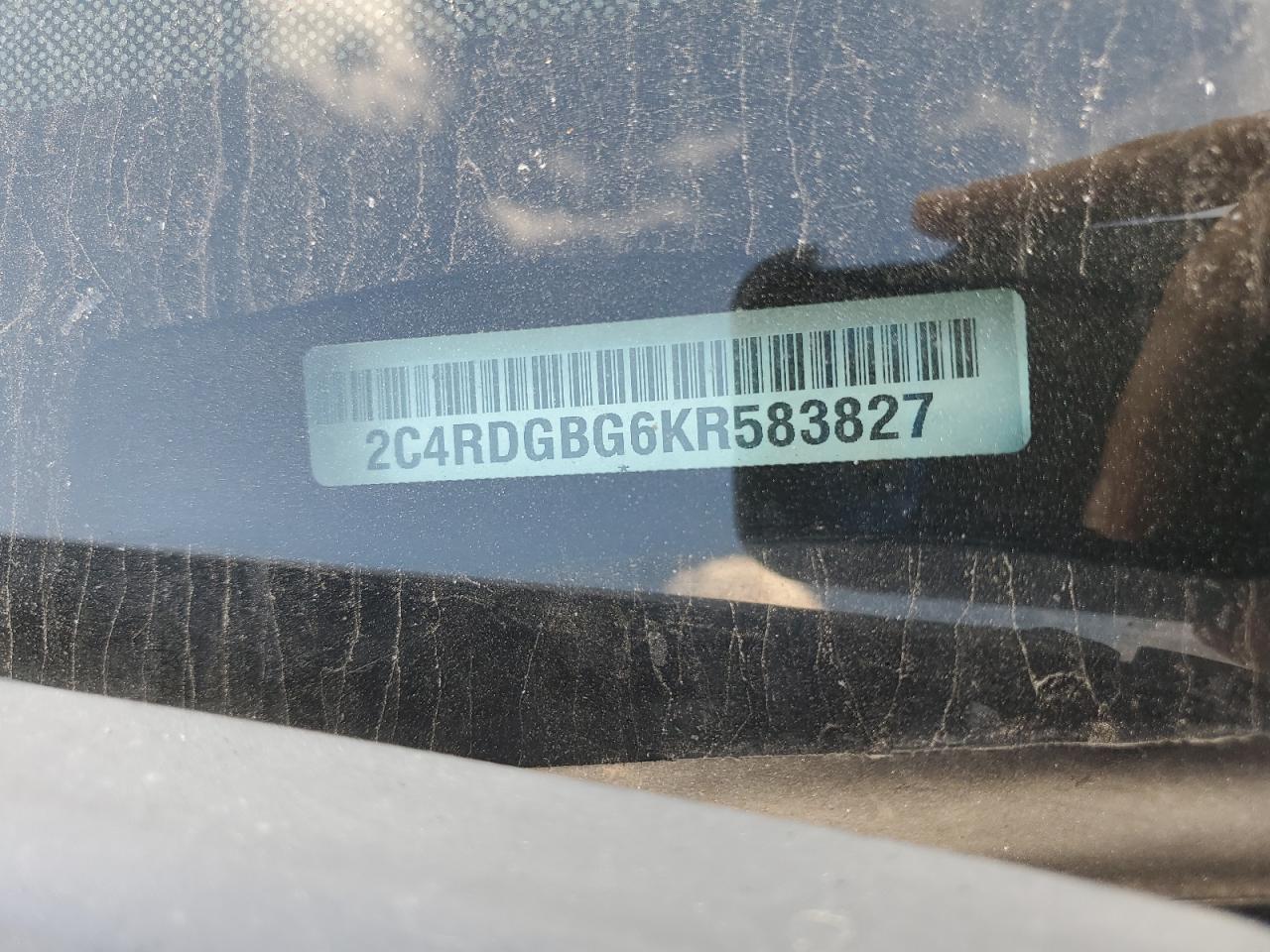 2019 Dodge Grand Caravan Se VIN: 2C4RDGBG6KR583827 Lot: 80808135