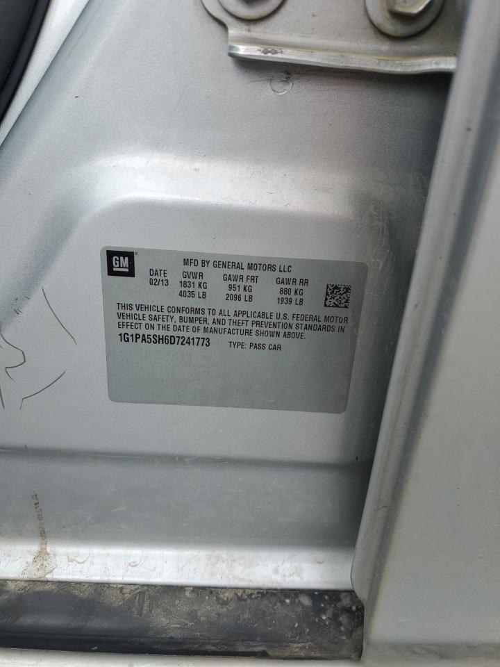 2013 Chevrolet Cruze Ls VIN: 1G1PA5SH6D7241773 Lot: 84045305