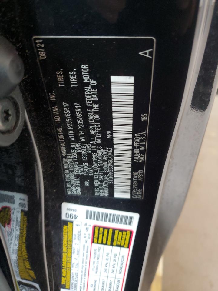 2021 Toyota Sienna Le VIN: 5TDKRKEC3MS070463 Lot: 71893205