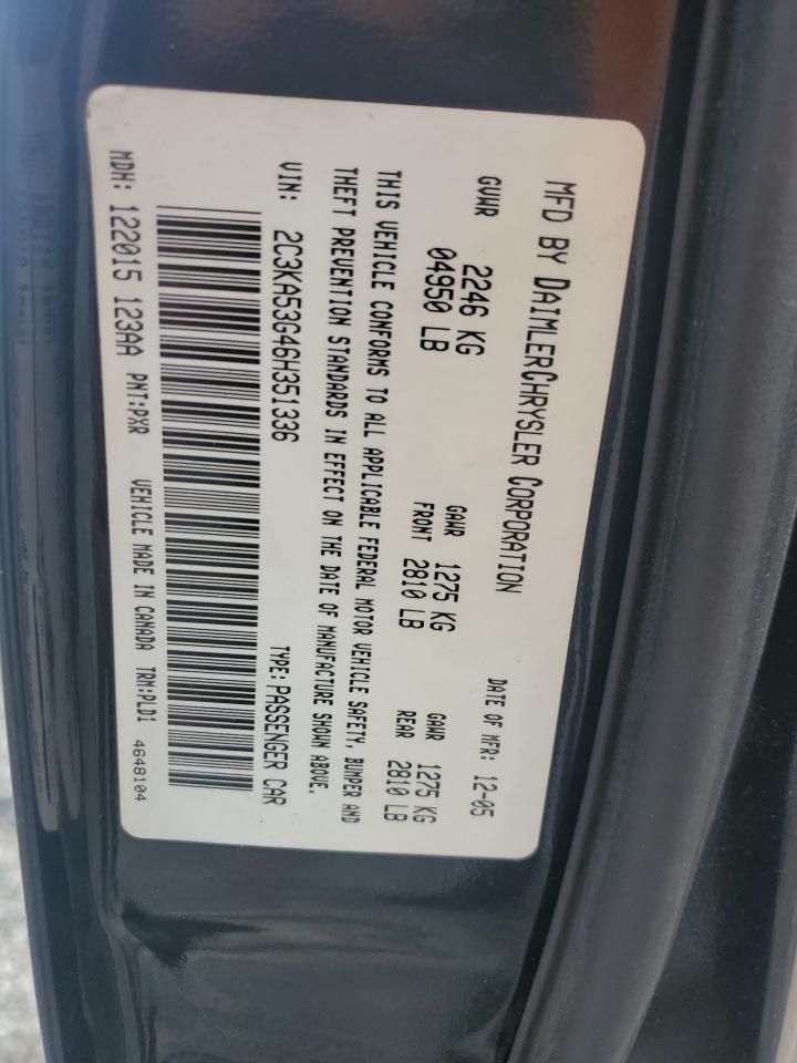 2006 Chrysler 300 Touring VIN: 2C3KA53G46H351336 Lot: 81835515