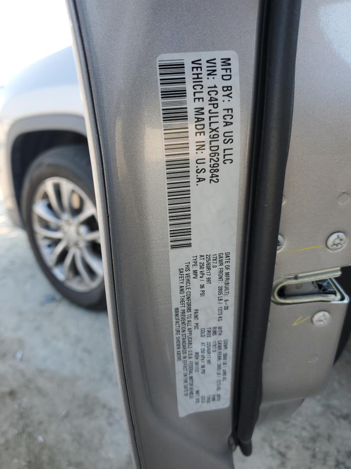 2020 Jeep Cherokee Latitude Plus VIN: 1C4PJLLX9LD629842 Lot: 81243055