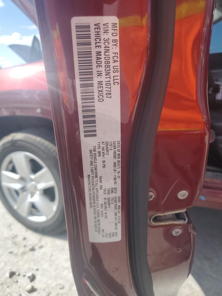 2022 Jeep Compass Latitude VIN: 3C4NJDBB3NT107787 Lot: 81706565