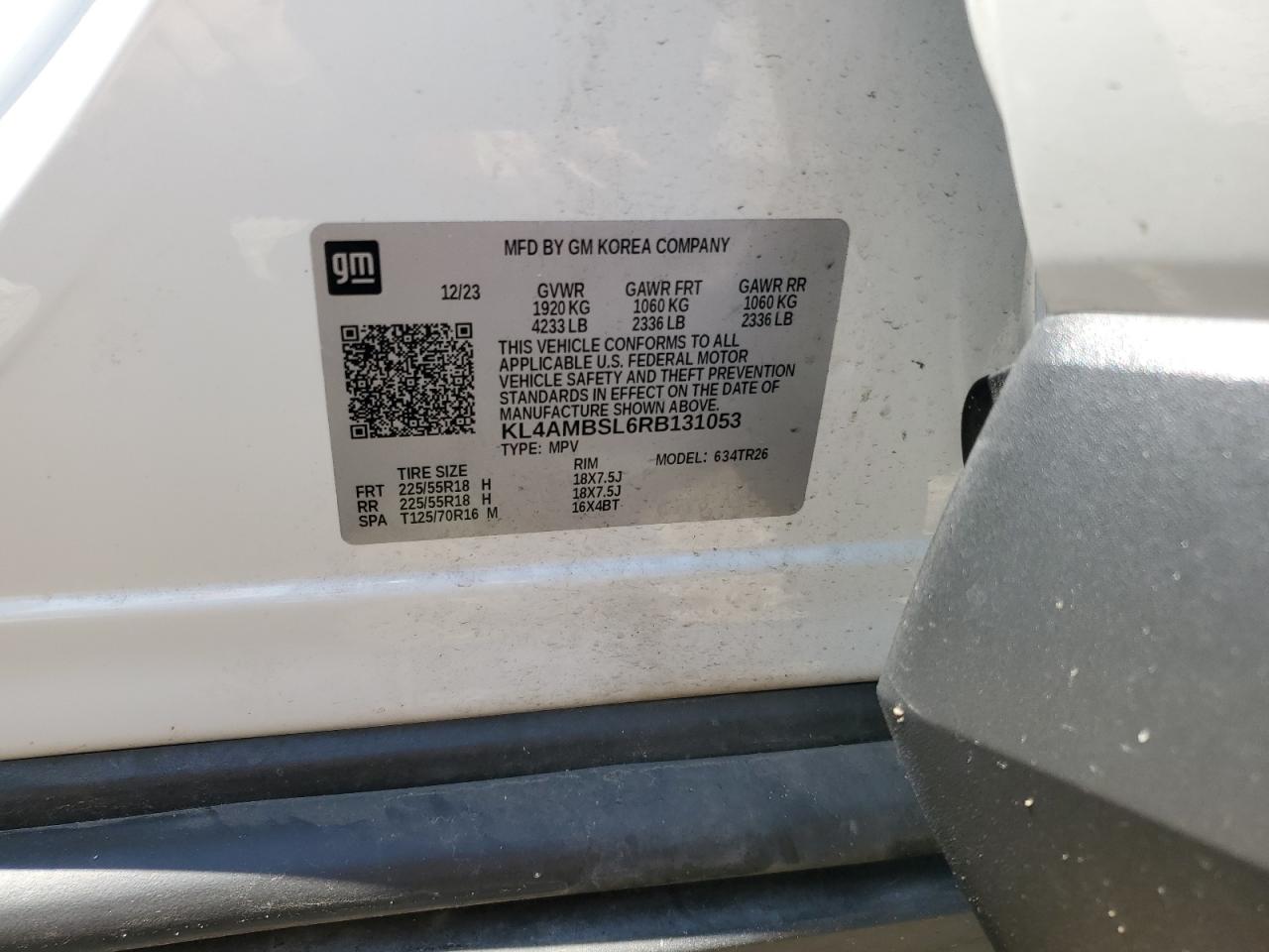 2024 Buick Encore Gx Preferred VIN: KL4AMBSL6RB131053 Lot: 71071645