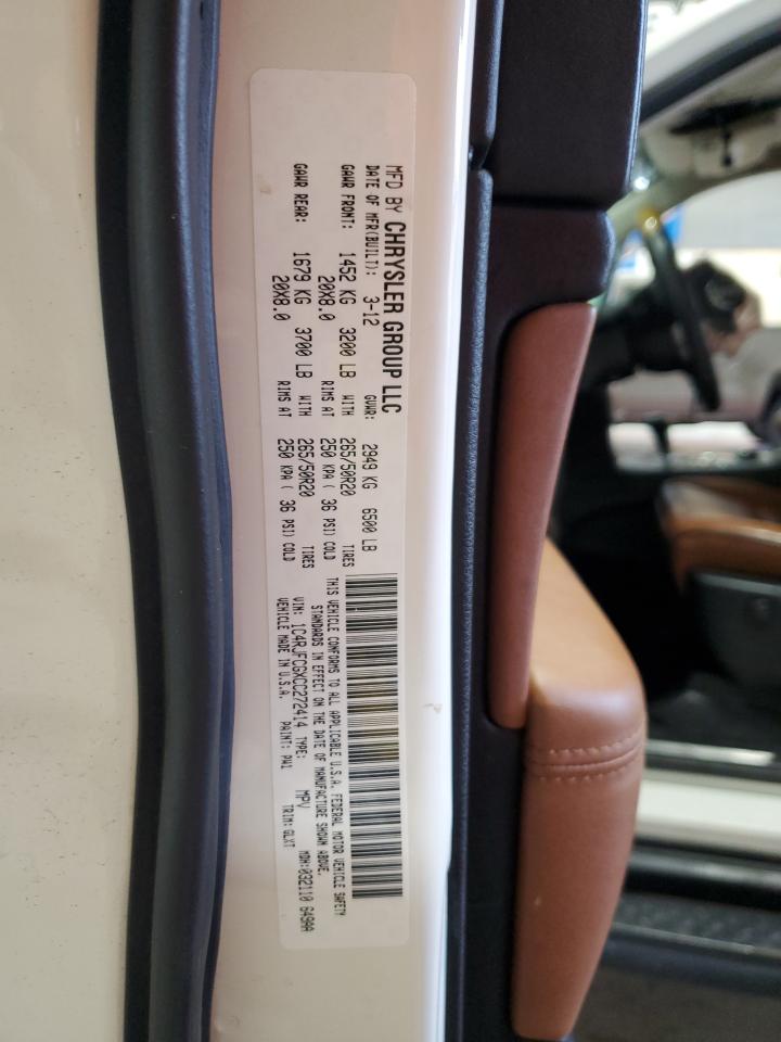 2012 Jeep Grand Cherokee Overland VIN: 1C4RJFCGXCC272414 Lot: 80581065