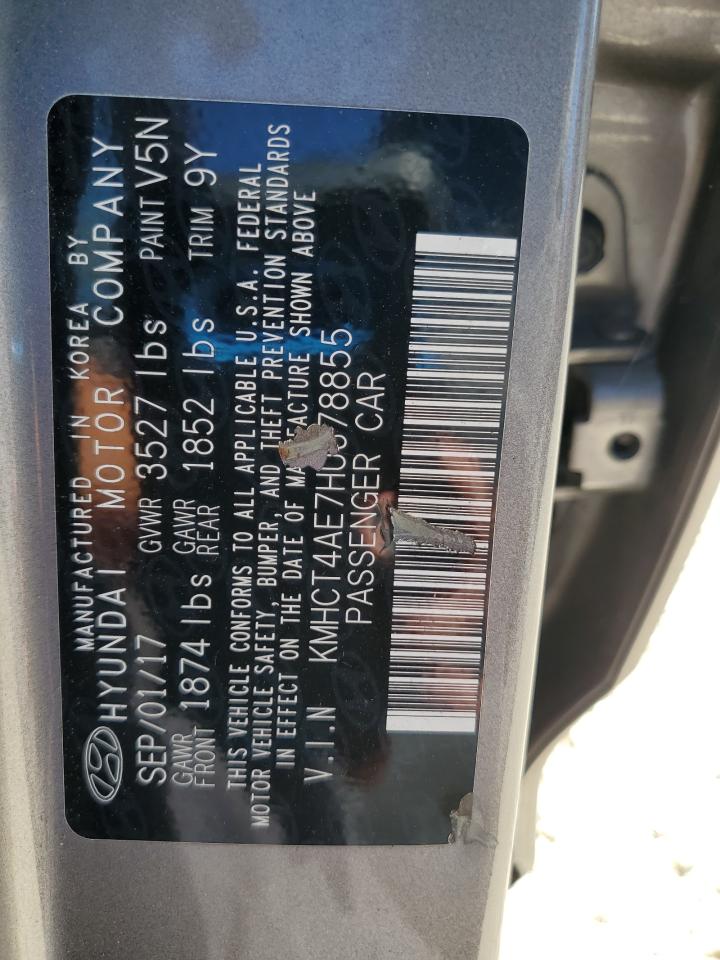 2017 Hyundai Accent Se VIN: KMHCT4AE7HU378855 Lot: 84725775