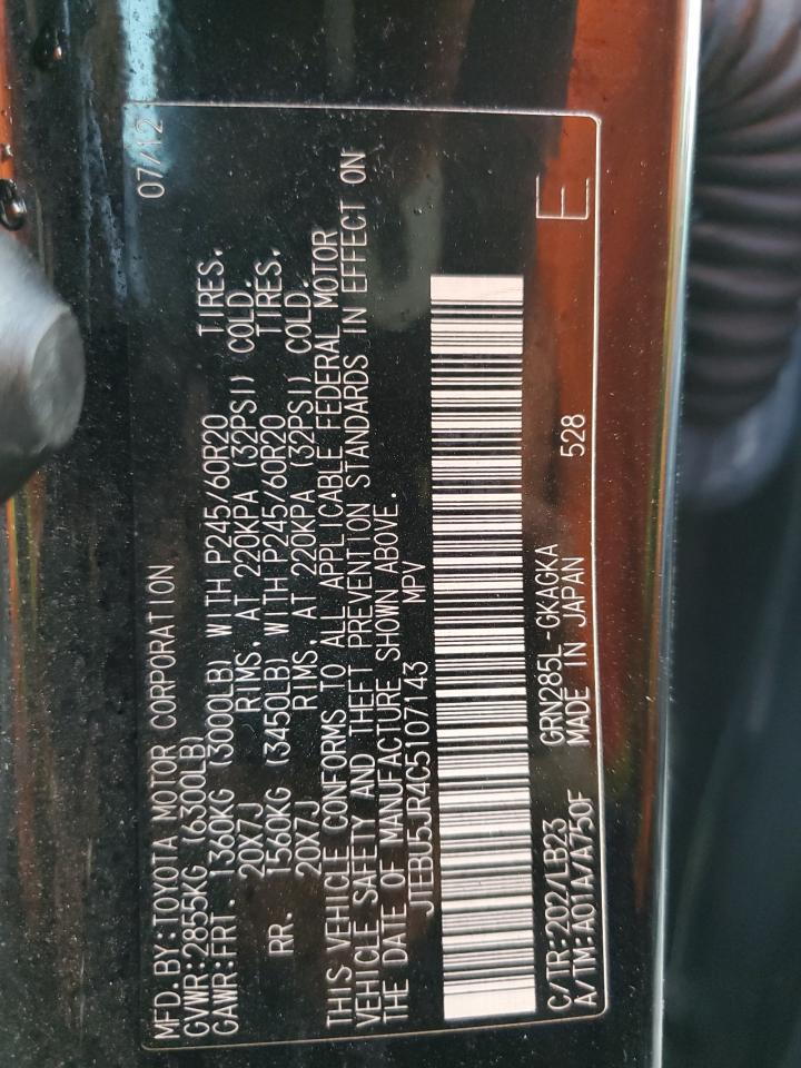 2012 Toyota 4Runner Sr5 VIN: JTEBU5JR4C5107143 Lot: 81584015