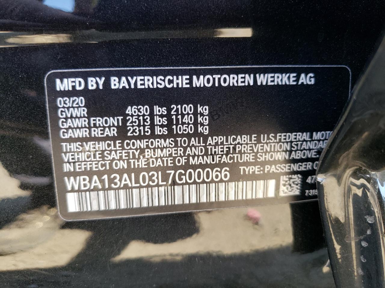 2020 BMW M235Xi VIN: WBA13AL03L7G00066 Lot: 81233215