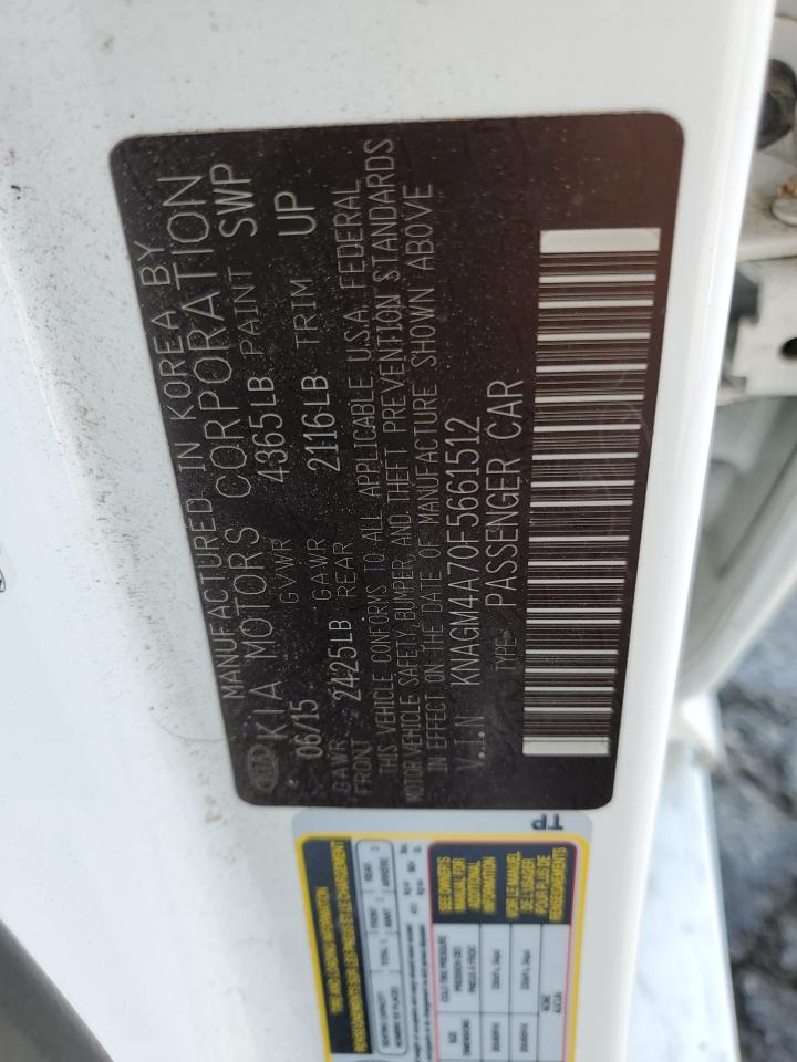 2015 Kia Optima Lx VIN: KNAGM4A70F5661512 Lot: 71548995