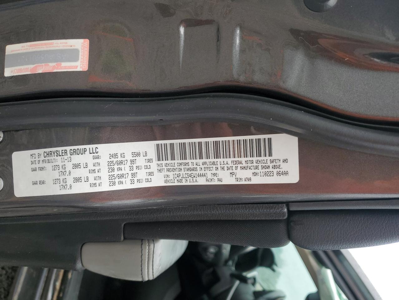 2014 Jeep Cherokee Latitude VIN: 1C4PJLCS4EW144441 Lot: 83838035