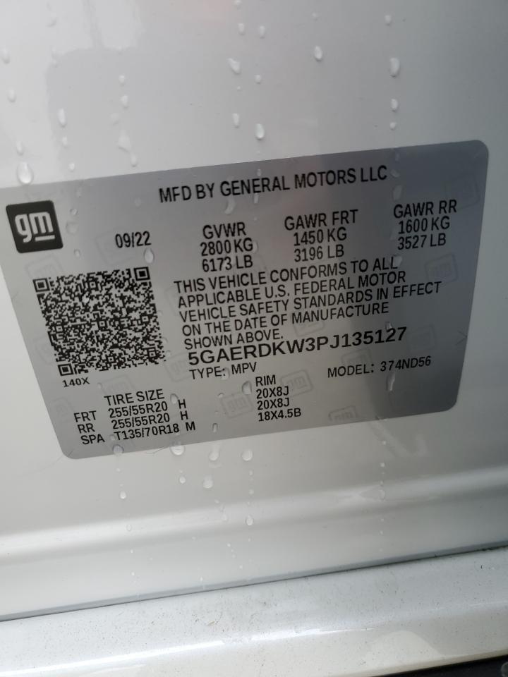 2023 Buick Enclave Avenir VIN: 5GAERDKW3PJ135127 Lot: 71372335