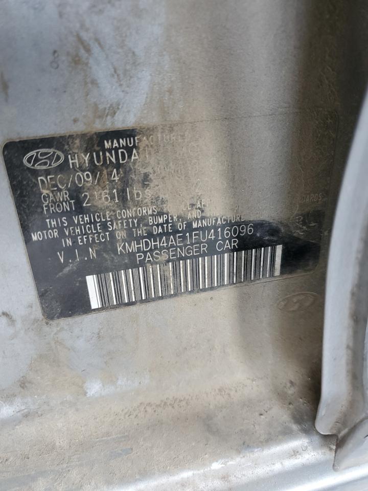 2015 Hyundai Elantra Se VIN: KMHDH4AE1FU416096 Lot: 81002695